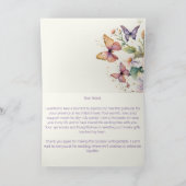 バタフライの生涯 フローラル ブライダルシャワー 感謝 (内部)