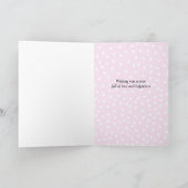 バタフライの誕生日モダン名前をカスタムする カード (内部)