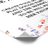 バタフライはベビーの赤ちゃんシャワーゲームのサインを作ろう ポスター (角)