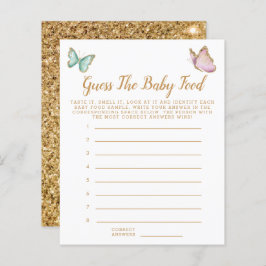 バタフライはベビーの食品シャワーゲームを推測