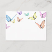 バタフライは何赤ちゃんシャワーゲームを推測 名刺 (裏面)