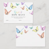 バタフライは何赤ちゃんシャワーゲームを推測 名刺 (正面/裏面)