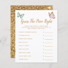 バタフライは価格を推測する右ベビーシャワーゲーム