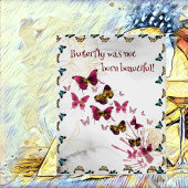 バタフライは美し生まれい引用文 ポスター