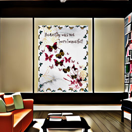 バタフライは美し生まれい引用文 ポスター