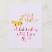 バタフライもし何秋? – はがき感動的 ポストカード (正面)