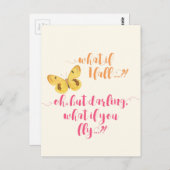 バタフライもし何秋?-感動的引用文 ポストカード (正面/裏面)