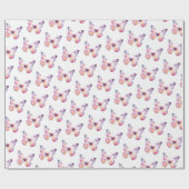 バタフライをテーマにした包装紙 ラッピングペーパー (フラット)