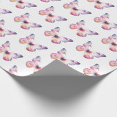 バタフライをテーマにした包装紙 ラッピングペーパー (角)