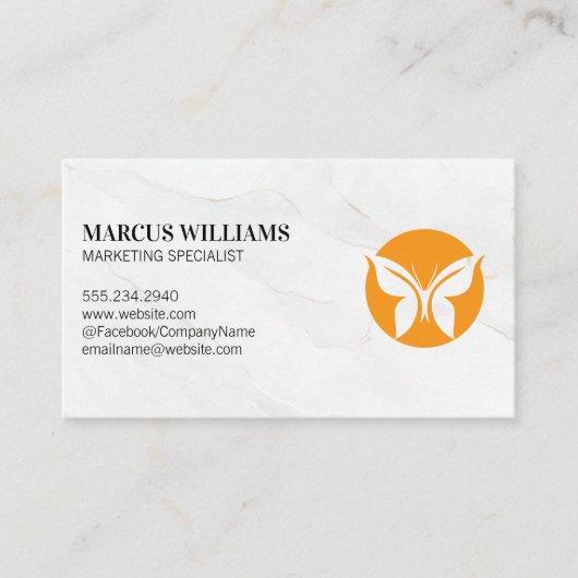 バタフライアイコン 名刺 (正面)