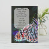 バタフライアカラフルートブライダルシャワー招待状 招待状 (スタンド正面)
