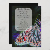 バタフライアカラフルートブライダルシャワー招待状 招待状 (正面/裏面)