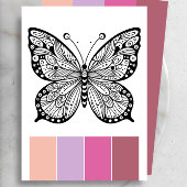 バタフライアダルトカラーリングカード及びカラーシステム 招待状