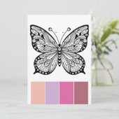 バタフライアダルトカラーリングカード及びカラーシステム 招待状 (スタンド正面)