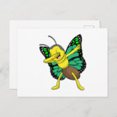 バタフライアットヒップホップダンスダブ ポストカード (正面/裏面)