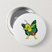 バタフライアットヒップホップダンスダブ 缶バッジ (正面&裏面)