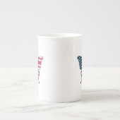 バタフライアメリカ国旗のデザイン-62616 ボーンチャイナマグカップ (正面)