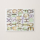 バタフライアルファベットパズル – キッズネームパズル ジグソーパズル (横)