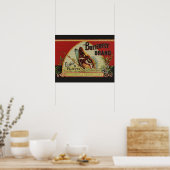 バタフライアンティーク広告ズラベル ポスター (キッチン)