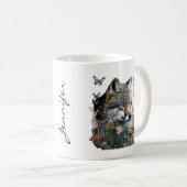 バタフライアンドキツネマグカップ コーヒーマグカップ (正面右)