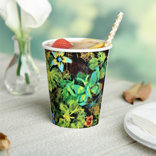 バタフライアンドフラワーロディリアス紙カップ 紙コップ (インサイチュ)