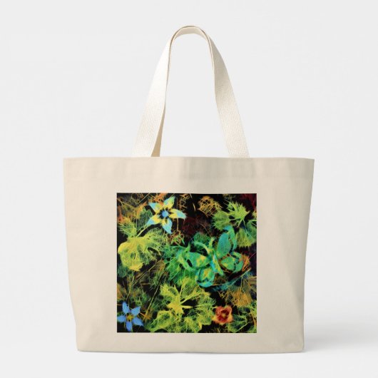 バタフライアンドフラワーロディリウスジャンボトート ラージトートバッグ (裏面)