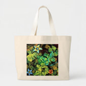 バタフライアンドフラワーロディリウスジャンボトート ラージトートバッグ (正面)