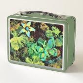 バタフライアンドフラワーロディリウス弁当箱 メタルランチボックス (裏面)