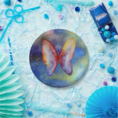 バタフライアーカスタムト紙プレート7イン ペーパープレート (パーティー)