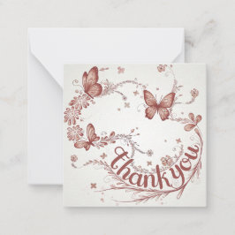 バタフライアートありがとう ノートカード