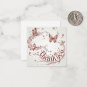 バタフライアートありがとう ノートカード (正面/裏面インサイチュ)