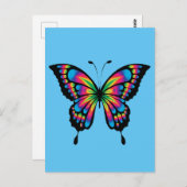 バタフライアートカラフルはがき ポストカード (正面/裏面)