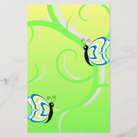 バタフライアートスクラップブック作り紙 便箋 (正面)