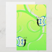 バタフライアートスクラップブック作り紙 便箋 (正面/裏面)