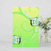 バタフライアートスクラップブック作り紙 便箋 (スタンド正面)