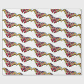 バタフライアートスケッチ ラッピングペーパー (フラット)