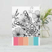 バタフライアートセラピーカラーカード 招待状 (スタンド正面)