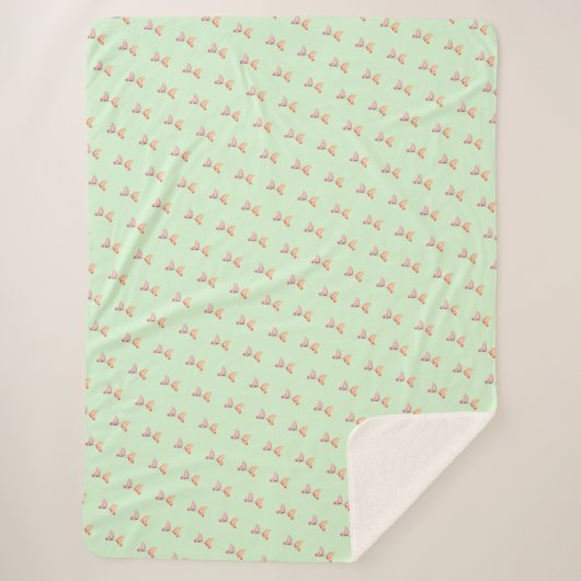 バタフライアートデザインシェルパブランケット シェルパブランケット (正面)