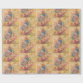 バタフライアートラッピング紙 ラッピングペーパー (フラット)