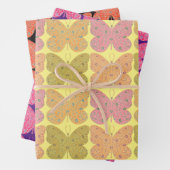 バタフライアートヴィンテージスタイルラッピング紙クラフト ラッピングペーパーシート (インサイチュ)