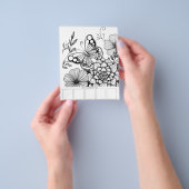 バタフライアート大人のカラーリングページ チラシ (手)