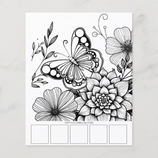 バタフライアート大人のカラーリングページ チラシ (正面)