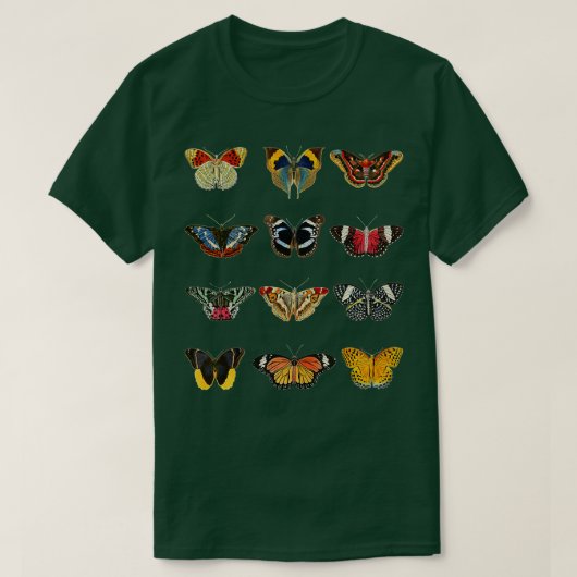 バタフライアート昆虫学Lepidopterist愛かわいいB Tシャツ (デザイン正面)