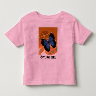 バタフライアート自然 – 女の子Tシャツ。 kids トドラーTシャツ