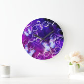 バタフライアート3の壁時計と数字オプション ラージ壁時計 (ホーム)