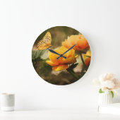 バタフライアート32壁掛け時計と数字オプション ラージ壁時計 (ホーム)