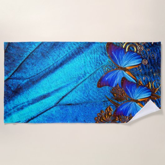 バタフライアート35オプションビーチタオル ビーチタオル (正面)