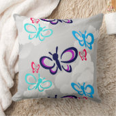 バタフライアート クッション (ブランケット)