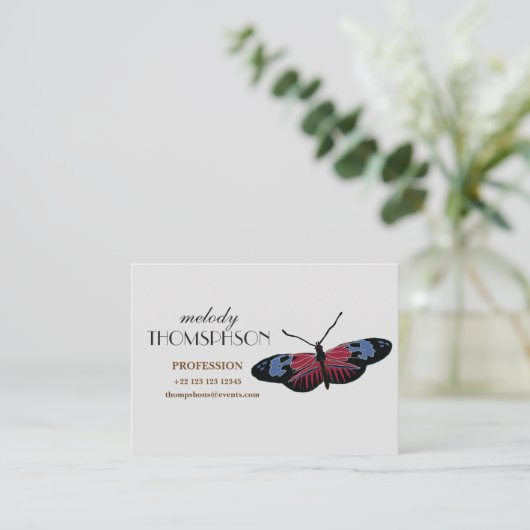 バタフライアート 名刺 (スタンド正面)