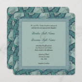 バタフライアールヌーボー結婚式招待状 招待状 (正面/裏面)